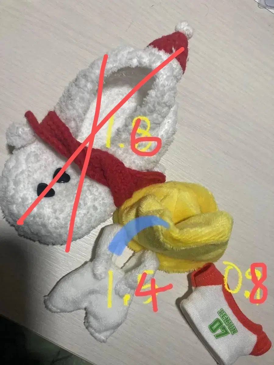 인형 뜨개옷 판매 런쥔 벙거지 캔디 엔시티드림 눈사람 목도리 모자